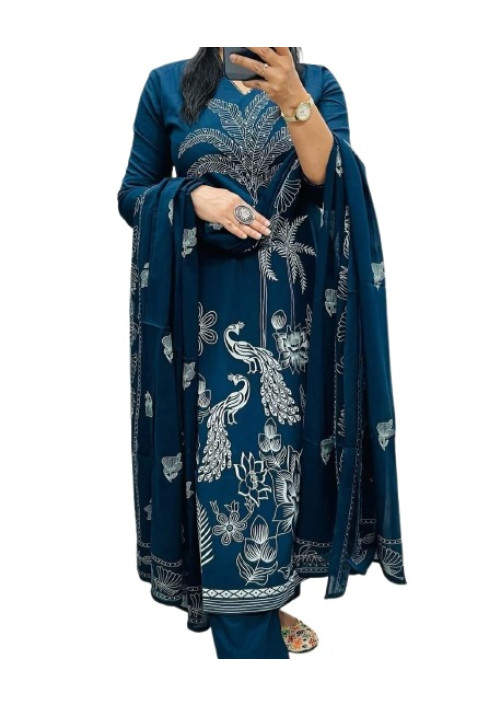 Kurti with Pant with cotton Dupatta